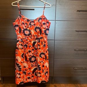 Floral J.Crew spaghetti strap dress with pockets